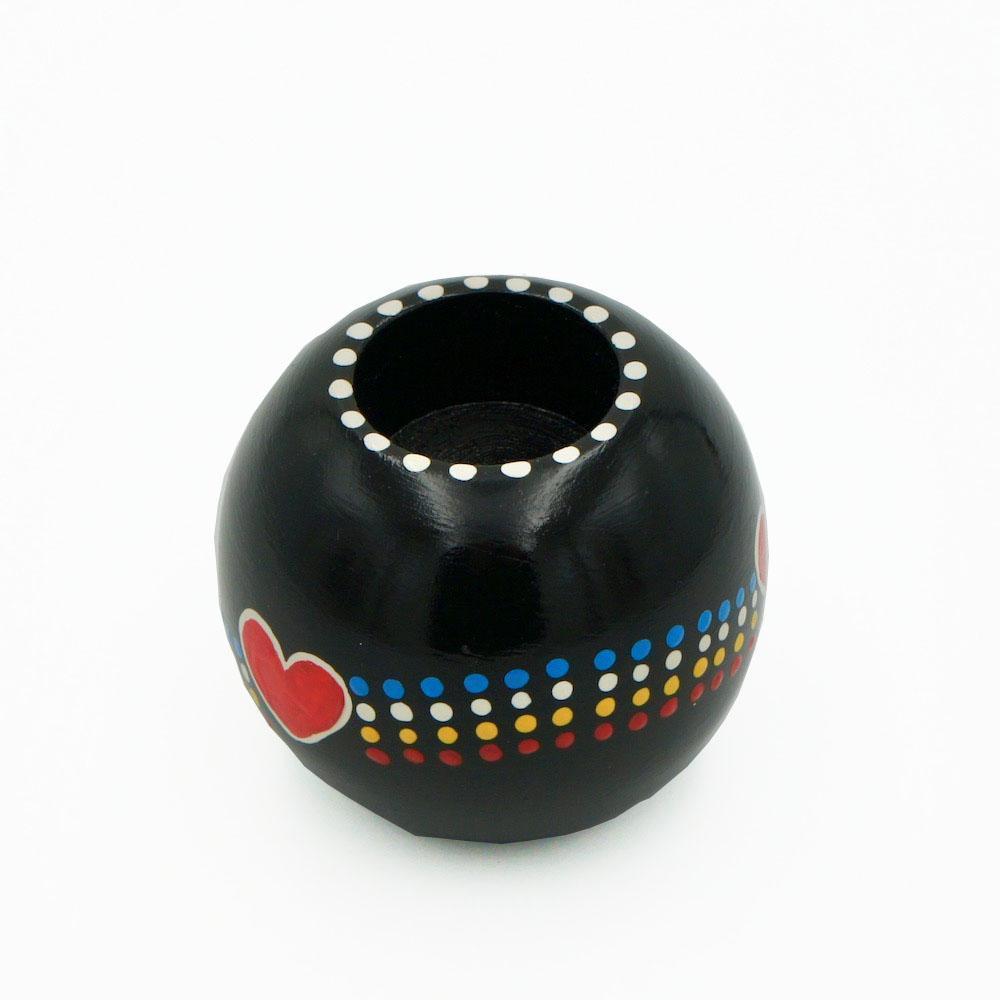 Candle Holder I Hand-painted wood