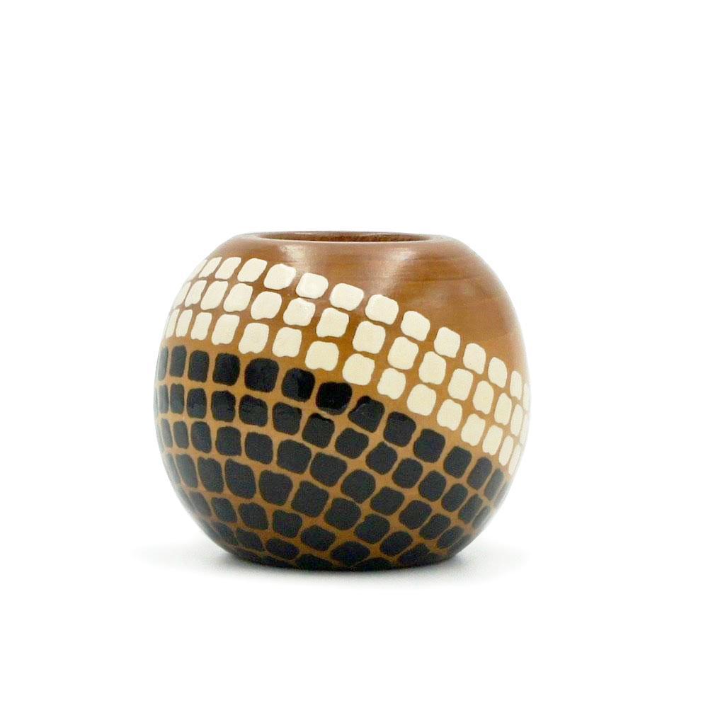Calçada I Candle Holder - Black and White