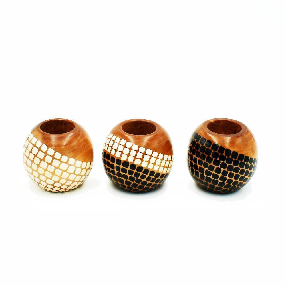 Calçada I Candle Holder - Black and White