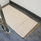 Traditional Portuguese rug 140x70 - Beige & White