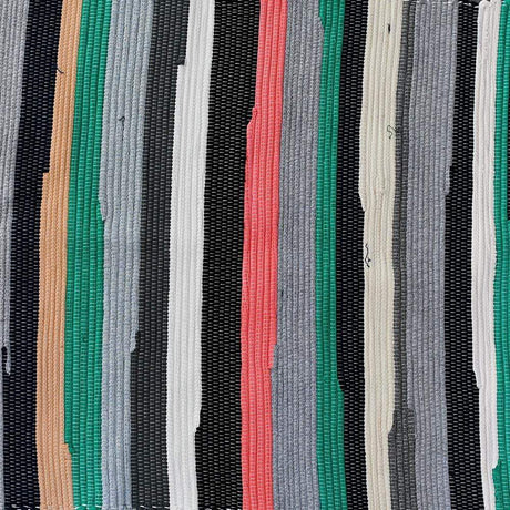 Large-striped cotton rug