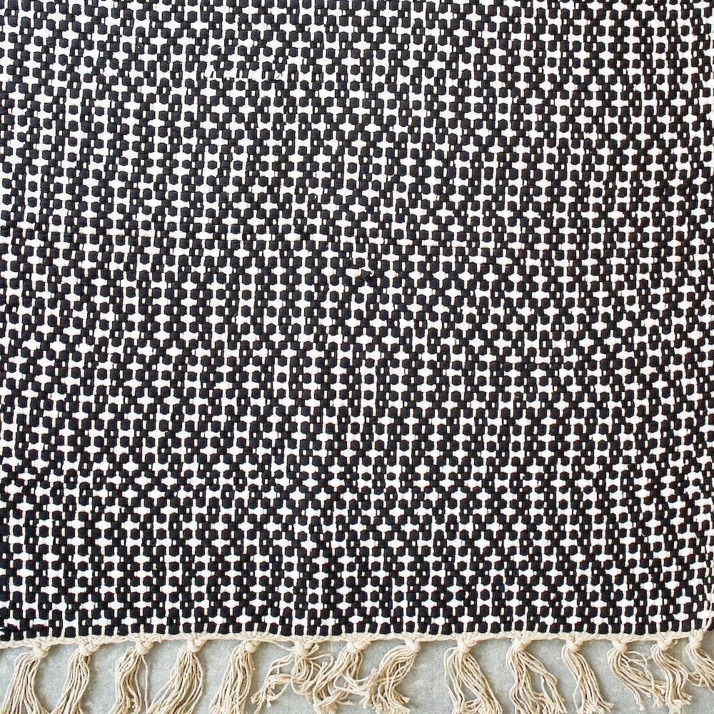 Traditional Portuguese rug 140x70 - Black &  Beige