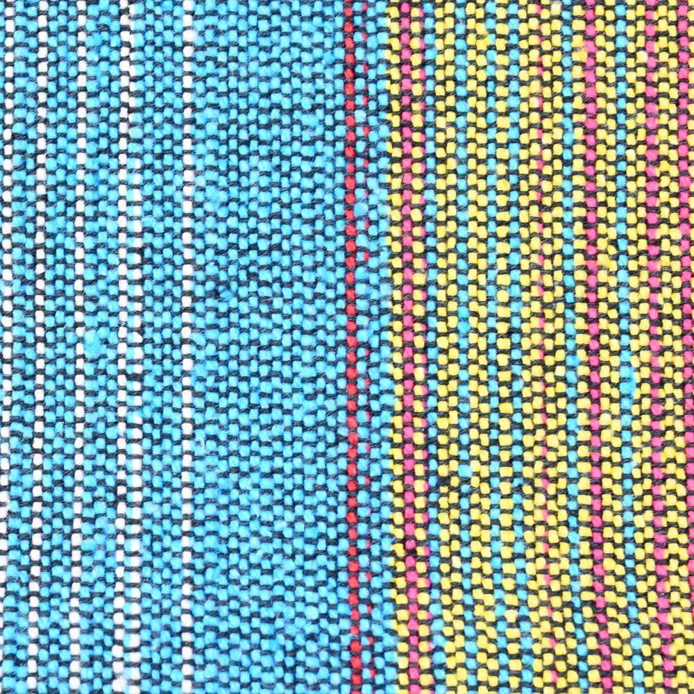 Tapis en coton fin 210x150 I Artisanat du Portugal en ligne Tapis fin en coton 210x150 - Turquoise Bleu marine & Turquoise