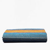 Tapis en coton fin 210x150 I Artisanat du Portugal en ligne Tapis fin en coton 210x150 - Turquoise Bleu marine & Turquoise