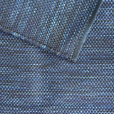 Regional dark blue cotton rug
