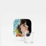 Amália I Fused glass cup and saucer