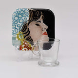 Amália I Fused glass cup and saucer