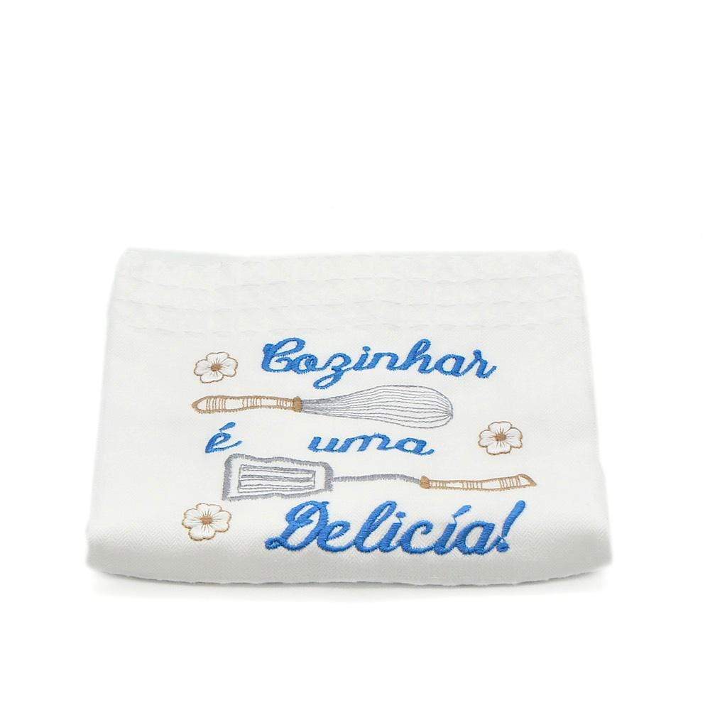 Torchon de cuisine brodé "Delicia"