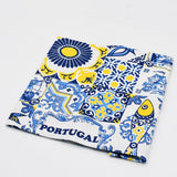 Torchon de cuisine du Portugal I Motifs portugais Torchon de cuisine "Azulejos" Bleu + Jaune