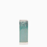 Vase carré en grès bleu I Objet de décoration du Portugal Vase carré en grès "Madeira" - Vert