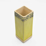 Vase carré en grès vert citron I Objet de décoration du Portugal Vase carré en grès Vert citron "Madeira"