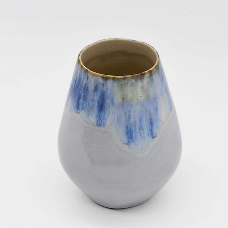 Vase en grès 21cm I Décoration portugaise Vase en grès "Ondas" - 21cm