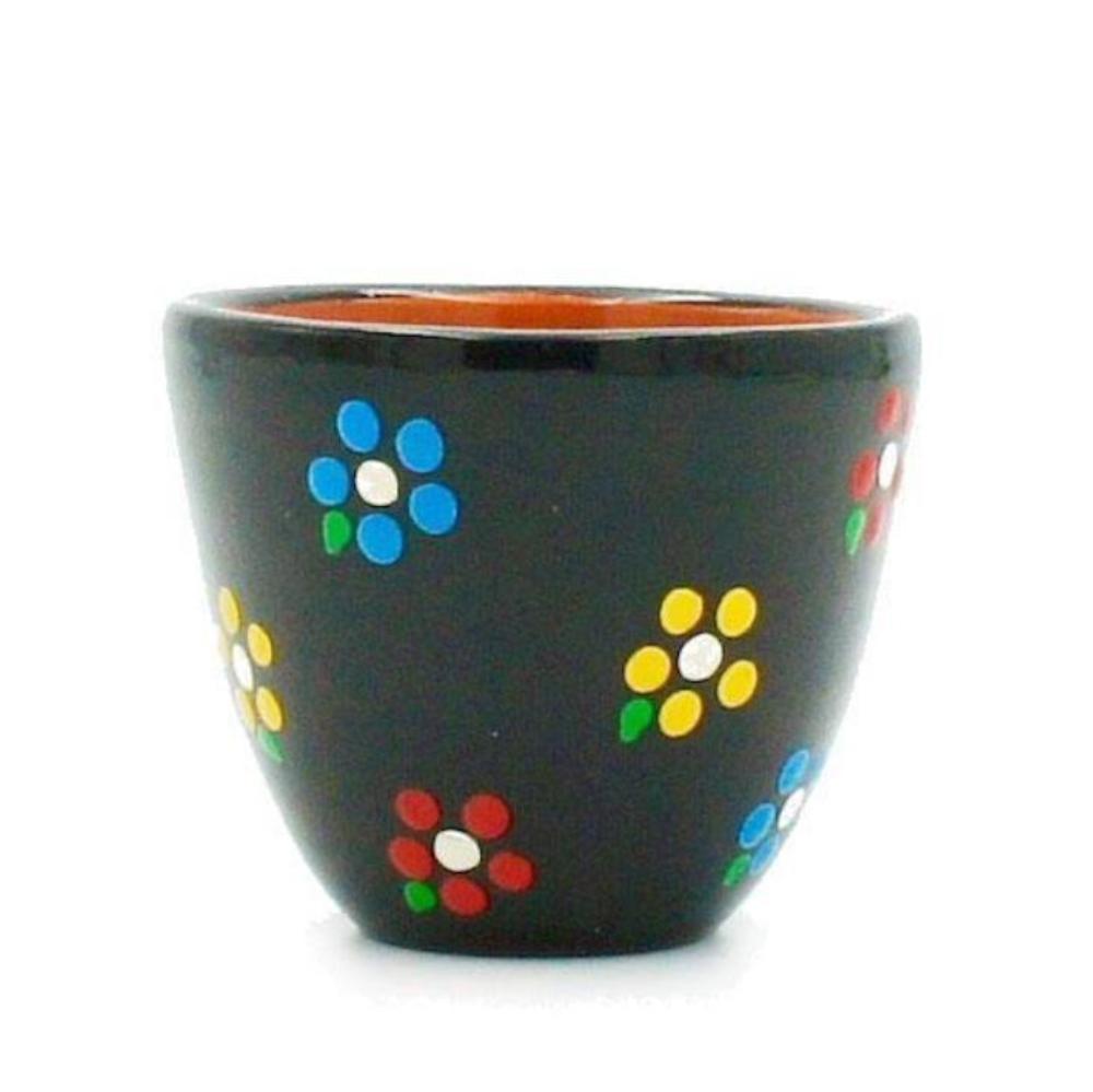 Painted and varnished clay vase