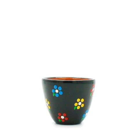 Painted and varnished clay vase