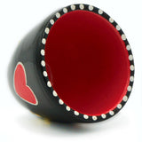 Painted and varnished clay vase