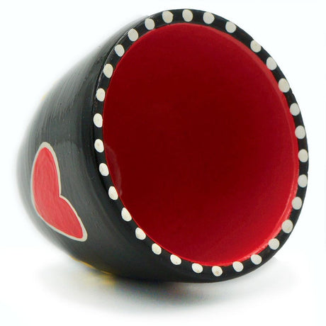 Painted and varnished clay vase