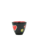 Painted and varnished clay vase