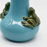 Vase turquoise en céramique du Portugal avec des grenouilles Vase en céramique "Rãs" - Turquoise