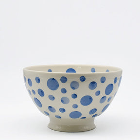 Vase unique en céramique Bleue cobalt Saladier à pois en céramique - Bleu